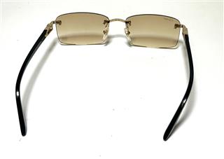 Cartier ジャガー デザイン プレート Cartier Rimless Yellow Golden Frame Sunglasses - CT0287O